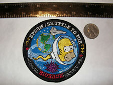 STS-81/STS-84 Sperm/(Space) Shuttle to Mir Homer Simpson BIORACK Patch NASA Rare picture