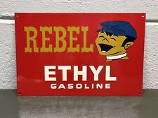 Rebel Ethyl Gasoline Metal Sign Gas Oil Engine Drive Muscle Car Dixie South picture