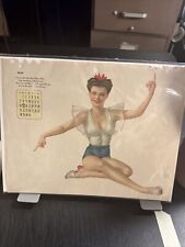 VINTAGE CALENDAR PIN-UP PRINT-A. VARGA ESQUIRE 1944-MAY picture