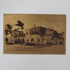Coral Gables Inn Miami Florida FL Vintage Postcard Metallic Type Screen Street picture