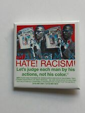 Malcom X Hate Racism Let’s Judge Each Man By His Actions civil rights pin picture