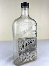 Vintage Wilson “That’s All” Whiskey Liquor Bottle Embossed With Label 8.5” USA picture