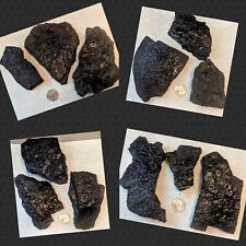 Lot/3 Black Coal Rocks 1lb Anthracite Carbon Mineral Rock Raw Deep Mine RANDOM picture