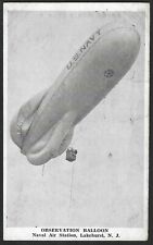 Observation Balloon, Naval Air Station, Lakehurst, NJ, Circa 1921 Postcard picture