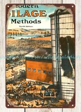 artwork plaque 1914 Modern Silage Methods equipment auto shop metal tin sign picture