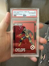 2023 Upper Deck Kith '92 Characters 3 Cyclops Red 1/100 X-Men Card PSA Authentic picture