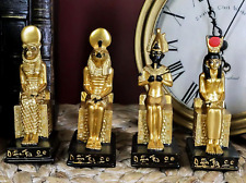 Ebros Gift Egyptian Gods Horus Osiris Sekhmet and Isis Seated On Thrones Set of picture