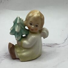 Vintage Goebel Angel With Christmas Tree Figurine West Germany 2.5” Hgt picture