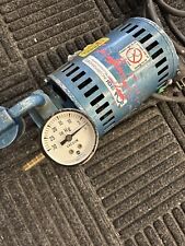 Vintage GE General Electric Vacuum Pump Motor 5KH10GGR28AS 1/10 HP w/ Gauge picture