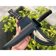 Custom Handmade Black Coated Stainless Steel Hunting Bowie Knife with Sheath picture
