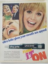 1967 Ultra Brite toothpaste gives your mouth sex appeal vintage ad picture