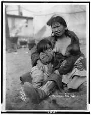 Mickaninies Kow-Kow,women,children,breast feeding,mothers,Eskimos,Inuits,c1904 picture