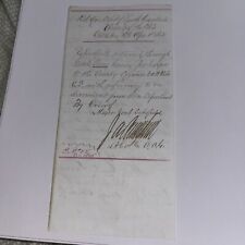 1865 Note from Faison’s Depot NC - Order by Major General Terry & Schofield Ohio picture