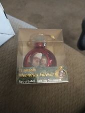 Memories Forever 15 Second Recordable RED Christmas Holiday Ornament / NEW picture