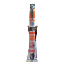 Clemson Tigers Hand Turned Acrylic Football Ballpoint Pen, Chrome Detail picture