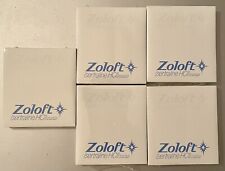 VTG 1990's LOT of 5 ZOLOFT Post-it Notes Pads Medical Pharma Logo Sealed New picture