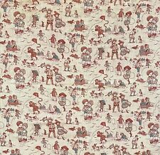 Antique 1880  French Child's Play Fabric picture