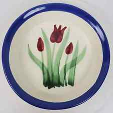 Vintage Tulip Stoneware Deep Dish Pie Plate Dish Bowl 10.5 Inch Round picture