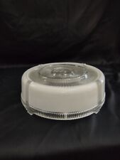 Vintage Art Deco Clear And Frosted Glass Flying Saucer Light Cover Shade picture