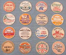 Lot of 16 Vintage Milk Dairy Bottle Caps all Different Lot K picture