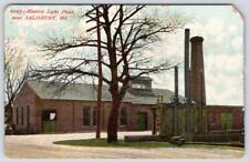 1912 SALISBURY MARYLAND MD ELECTRIC LIGHT PLANT BRICK BUILDING POSTCARD picture