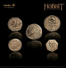 WETA LOTR HOBBIT COMPLETE COIN SET OF 5 THE TREASURE OF SMAUG life COIN REPLICA picture