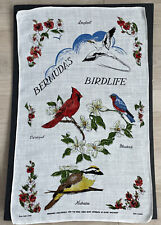 VTG Kitchen Towel Bermudas Birdlife Designed by Diane Whitaker Pure Irish Linen picture