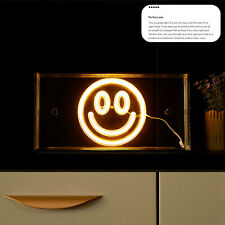 Urban Shop LED Neon Smiley Face Light-up Clear Acrylic Box Yellow picture
