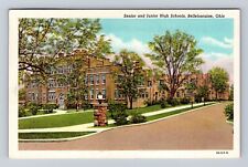 Bellefontaine OH-Ohio, Senior and Junior High Schools, Antique Vintage Postcard picture