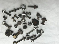 Vintage/Old Screws with Square Nuts - Lot of 26 - Different Sizes & Lengths picture