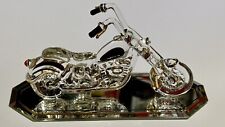 Glass Baron The Outlaw Motorcycle S6 602-W Glass Figurine Harley Davis picture