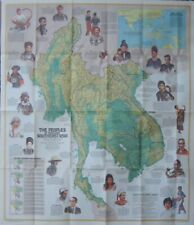 1971 Ethnographic Map Vietnam Laos Cambodia Thailand Southeast Asia Burma Malay picture