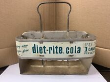 Vintage Diet-Rite Cola Sugar Free Soda Bottle Aluminum Tin Carrier for 6 Bottles picture