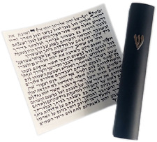 hand-written Kosher Mezuzah Scroll Parchment Klaf israel 7cm+black case mezuzah picture