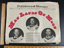 Orig Moon Landing Apollo 11 Pottstown PA Mercury Newspaper Complete Ed 1969 picture