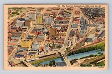 Youngstown OH-Ohio, Aerial of Youngstown, Antique Vintage Souvenir Postcard picture