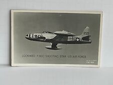 Postcard Lockheed F80C Shooting Star U.S. Air Force Airplane A30 picture