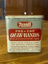 Vintage REXALL Quik-Bands w/ Mercurochrome Adhesive Bandages Tin picture