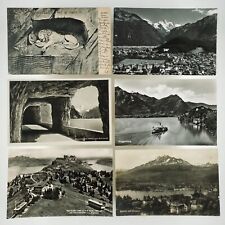 Switzerland Postcard Lot of 6 Swiss Lion Lucerne Lake Alps Axenstrasse C3111 picture