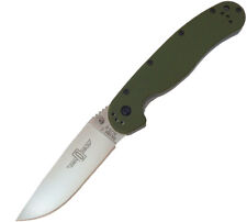 Ontario RAT I Linerlock Green Folding AUS-8 Steel Pocket Knife 8874TC picture