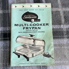 Sunbeam Vista Multi Cooker Buffet Style Frypan Instruction And Recipe Book Vtg picture