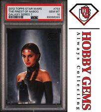 PADME AMIDALA PSA 10 2012 Topps Star Wars Galaxy Series 7 Finest of Naboo #733 picture