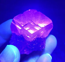 31g Natural Pink Fluorescent Calcite Pyrite mineral specimen/Yaogangxian China picture
