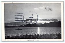 1944 Lake Boat Scene New Richmond Wisconsin WI Vintage Posted Postcard picture