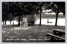 c1951 RPPC Runkle Lake Park CRYSTAL FALLS Michigan VINTAGE Real Photo Postcard picture