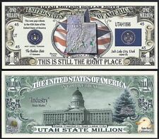 Lot of 500 BILLS -UTAH STATE MILLION DOLLAR w MAP, SEAL, FLAG, CAPITOL picture