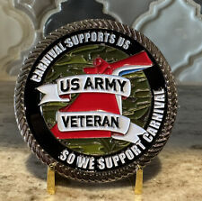US army veteran challenge coin carnival cruise ship Limited And Rare picture