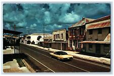 c1950's View Of Main Street Classic Car Residential Cedar Key Florida Postcard picture