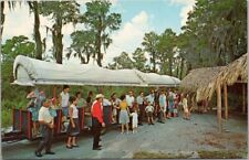 c1960s WEEKI WACHEE Florida Postcard Covered Wagon Train Seminole Indian Village picture