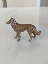Hound Antique German Cold Paint Spelter Dog metal  picture